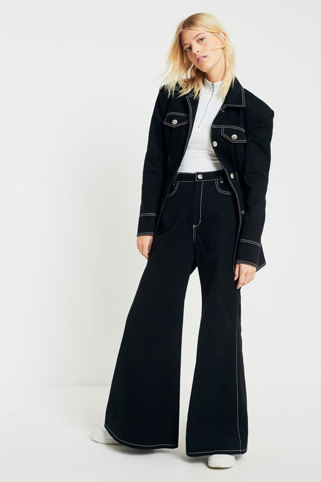 Fleamadonna Flared Contrast Stitch Trousers #4