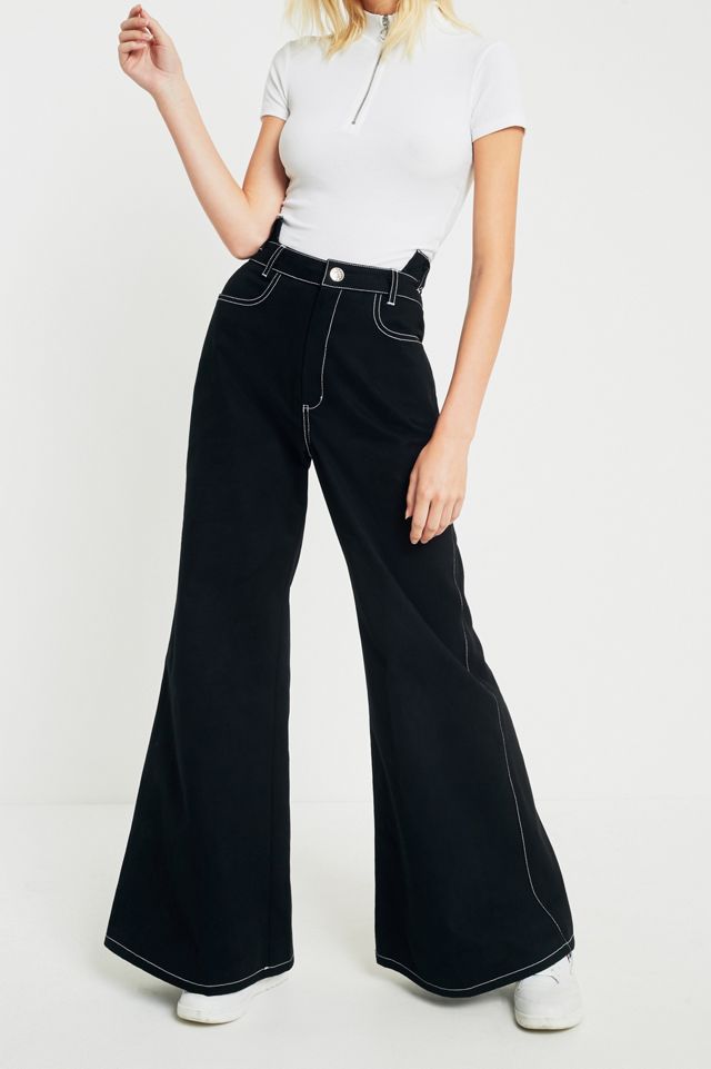 Fleamadonna Flared Contrast Stitch Trousers #5