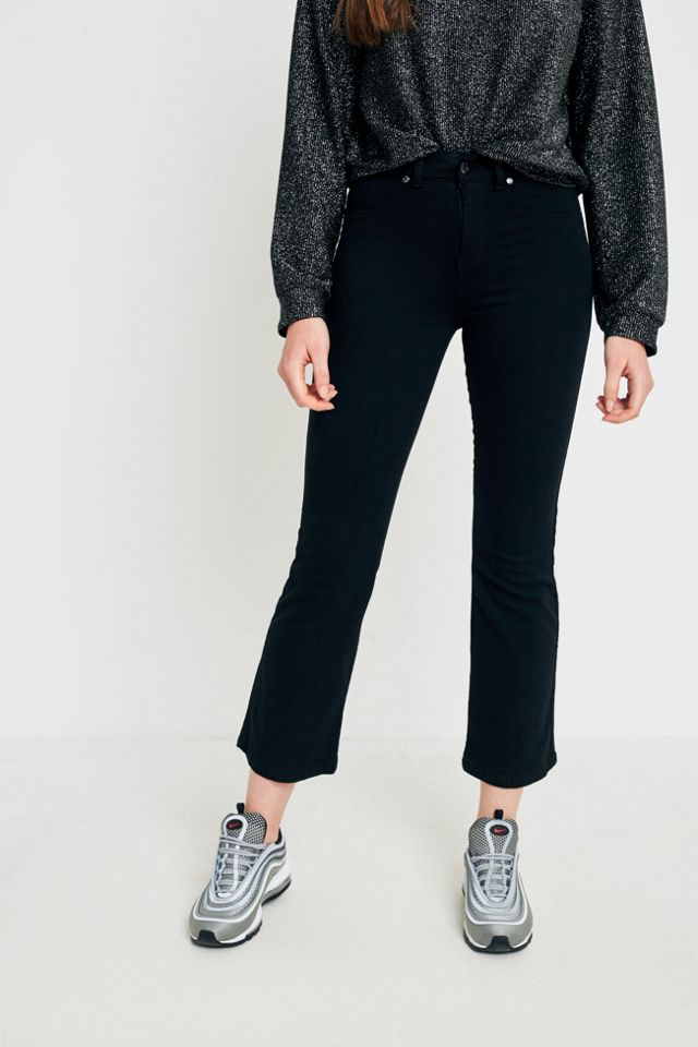 Dr. Denim Holly Black Crop Flare Jeans #2