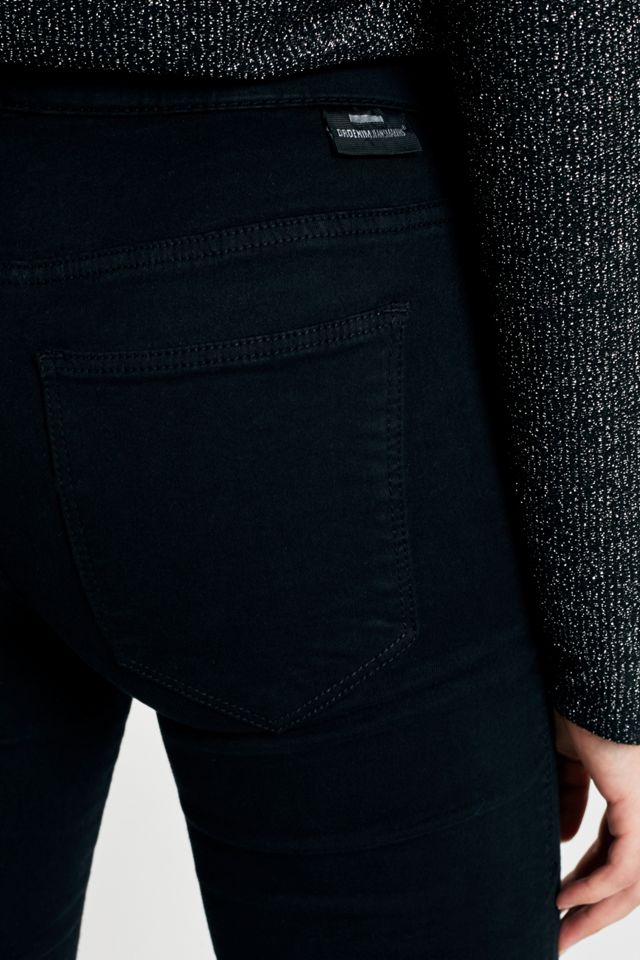 Dr. Denim Holly Black Crop Flare Jeans #5