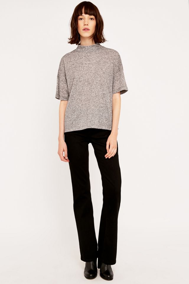 Selected Femme – Jeans „Annie“ in Schwarz mit Schlag 
