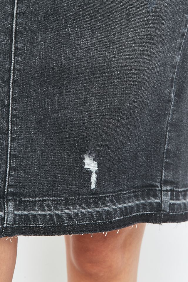 Calvin Klein Jeans Black Denim Pencil Midi Skirt #5