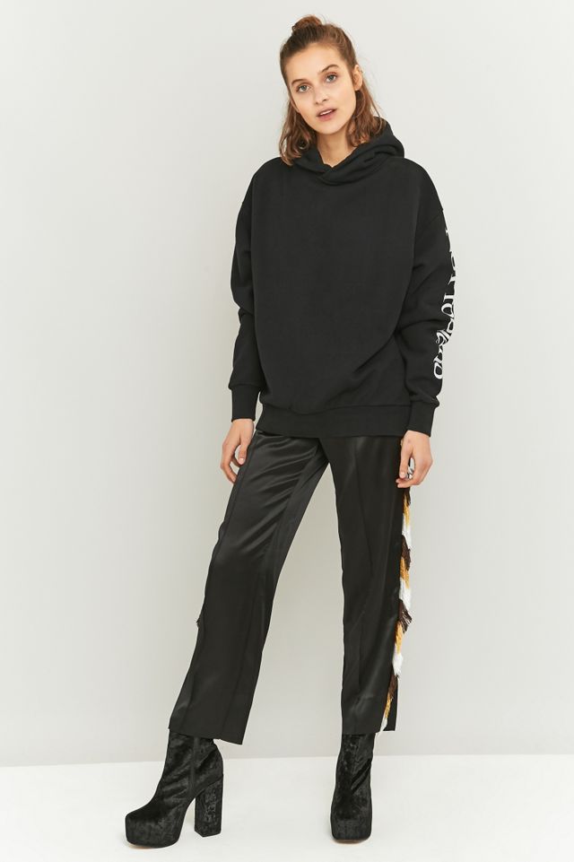 Aries Black Silk Fringe Tracksuit Bottoms #2