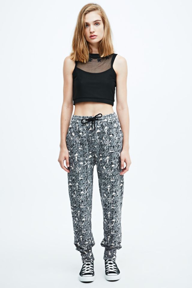 Pippa Lynn Geometric Luxe Joggers in Grey | Urban Outfitters UK