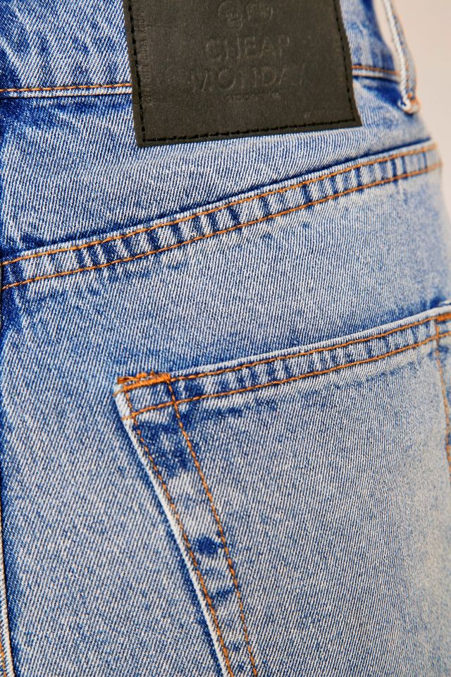 Lunes barato Donna Mid Blue Straight Leg Jeans #2