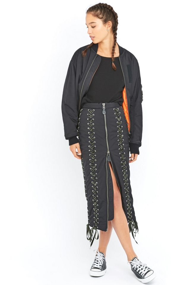 Gavia Sleeveless Lace Top & Midi Skirt Set - Black