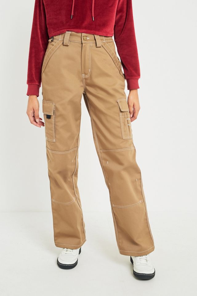Dickies X UO Marrone Carpenter Pantaloni a punto di contrasto  #1