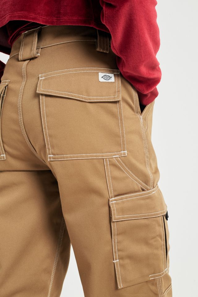 Dickies X UO Marrone Carpenter Pantaloni a punto di contrasto  #2