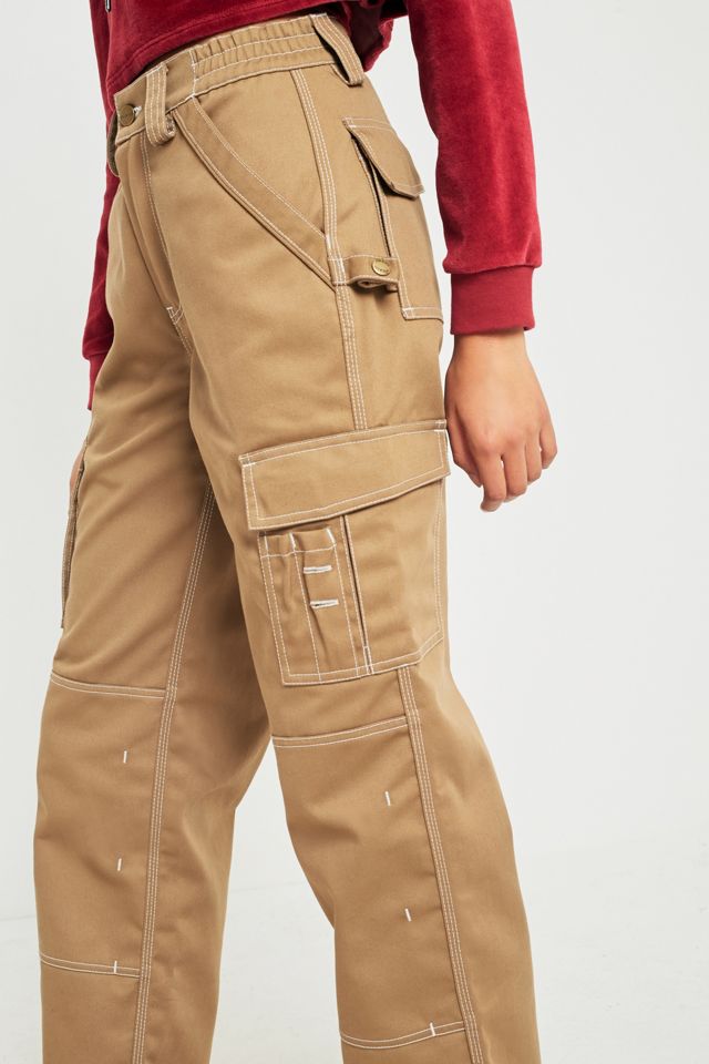 Dickies X UO Marrone Carpenter Pantaloni a punto di contrasto  #3
