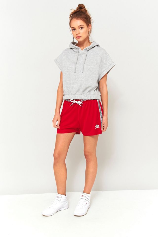 Umbro Red And Black Logo Striped Shorts #1