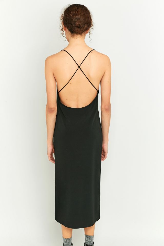 Sparkle & Fade Cowl Neck Strappy Back Midi Slip Dress #1