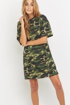 womens camo t shirt dress