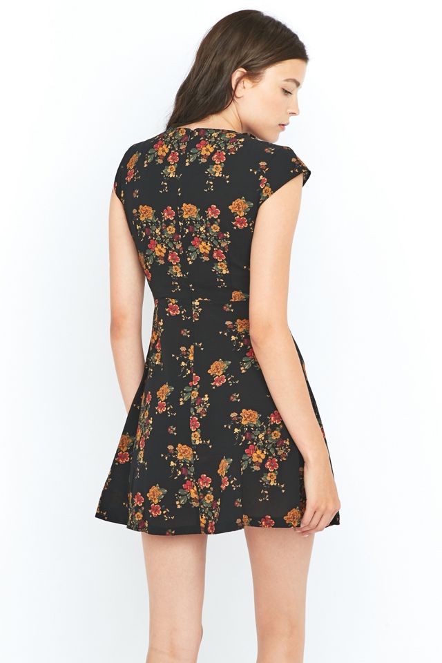 Urban Outfitters - Robe à imprimé floral noire #3