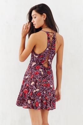 kimchi blue purple floral dress