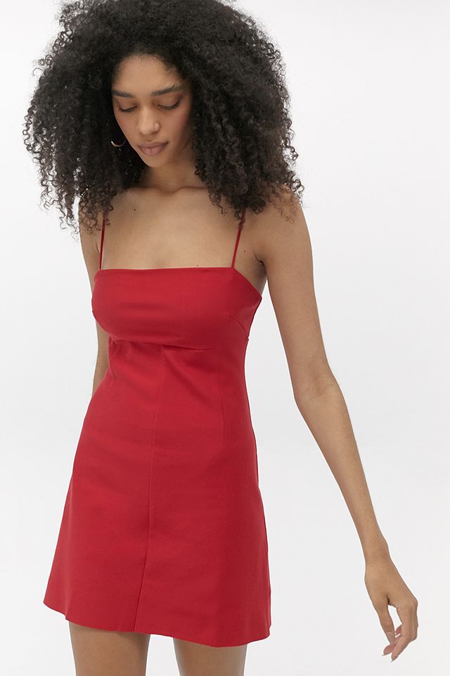 urban outfitters red slip dress UO Mallory Cowl Neck Urban Outfitters | Dresses |