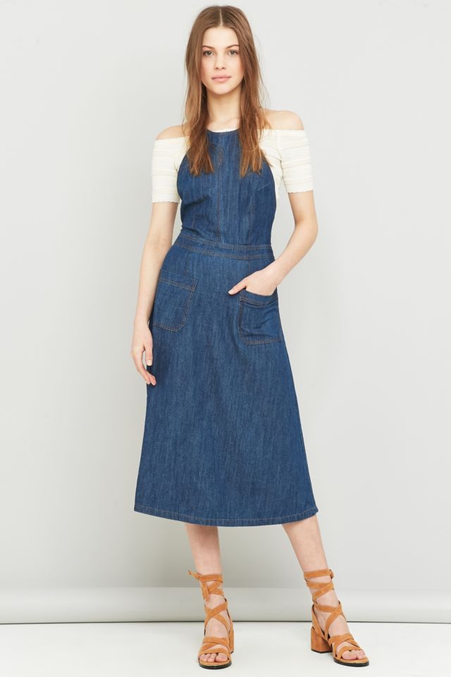 Kimchi Blue Aubrie Blue Midi Dress | Urban Outfitters UK