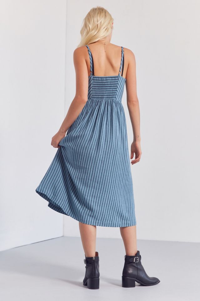 Urban outfitters blue shop and white striped dress