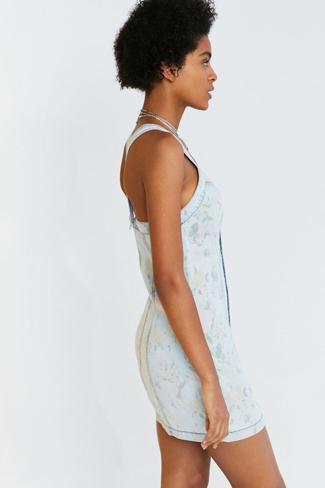 Kimchi Blue Dolores Floral Print Denim Mini Dress #4