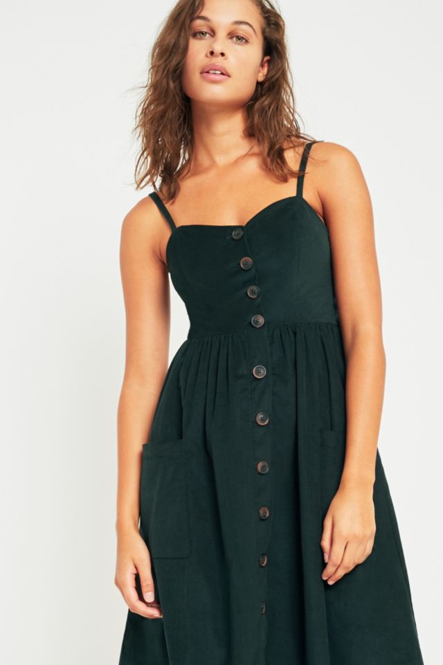 Urban outfitters green outlet corduroy dress