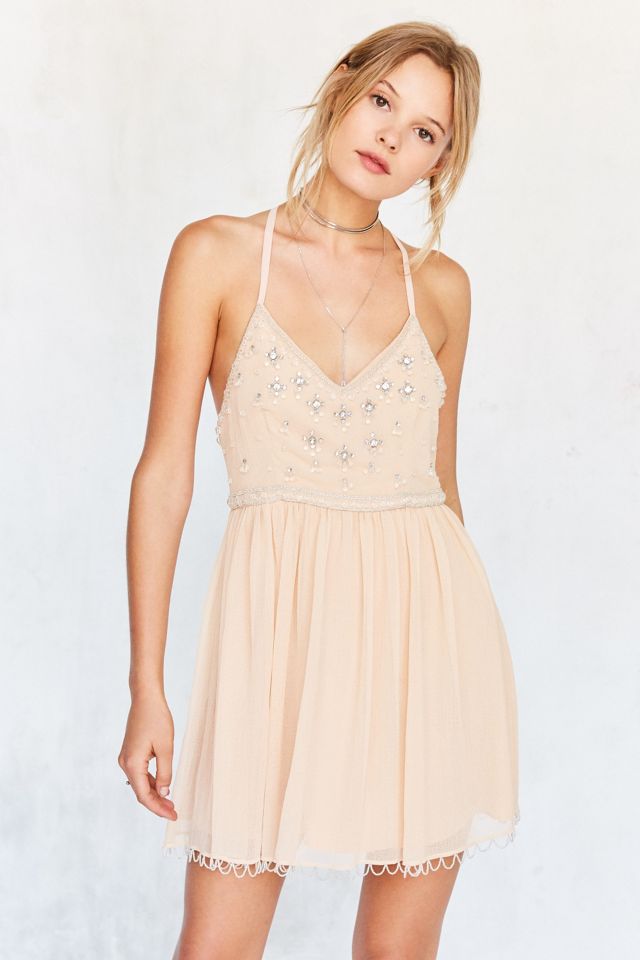 blue blush mini dress Asymmetrical Mini Dress Wine / Large