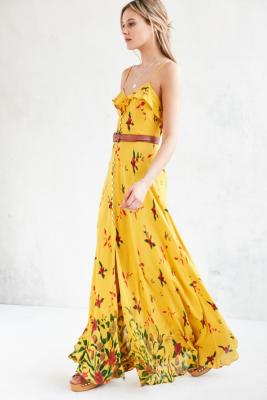 urban outfitters yellow maxi dress