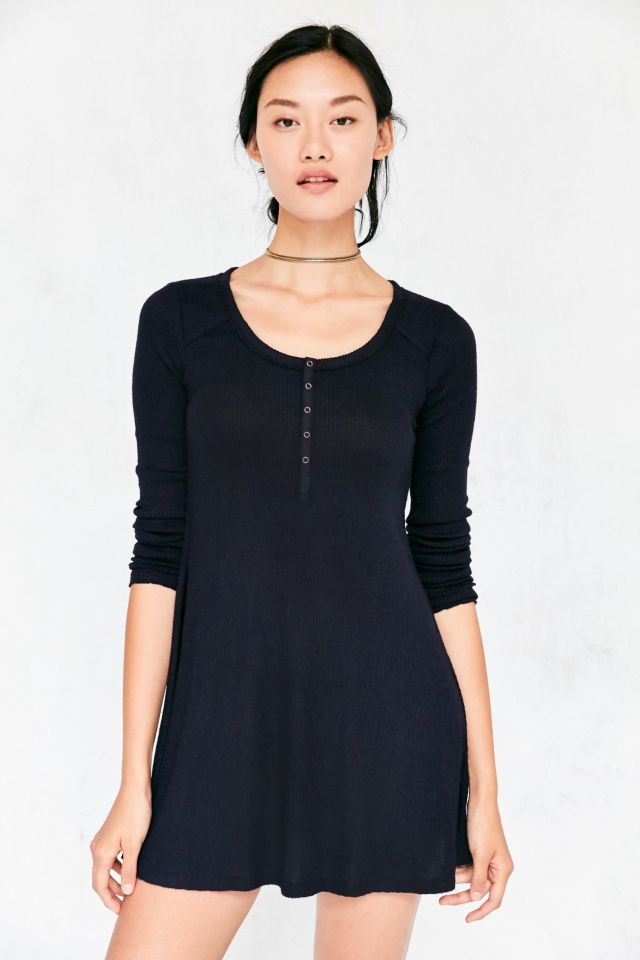 Long sleeve 2025 henley dress