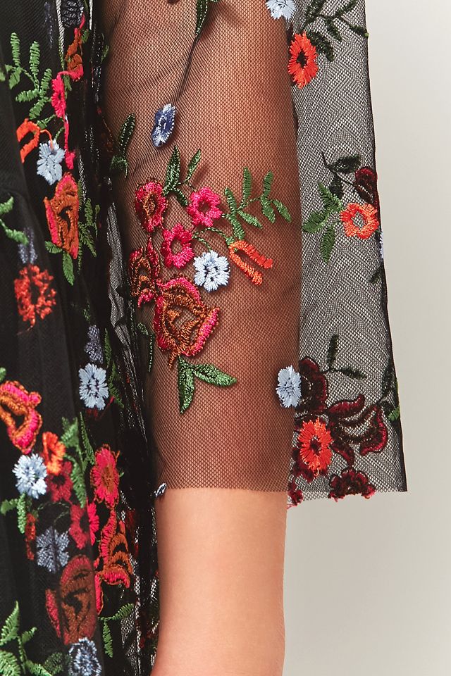 Pins & Needles - Robe blouse en voile à fleurs brodées #5