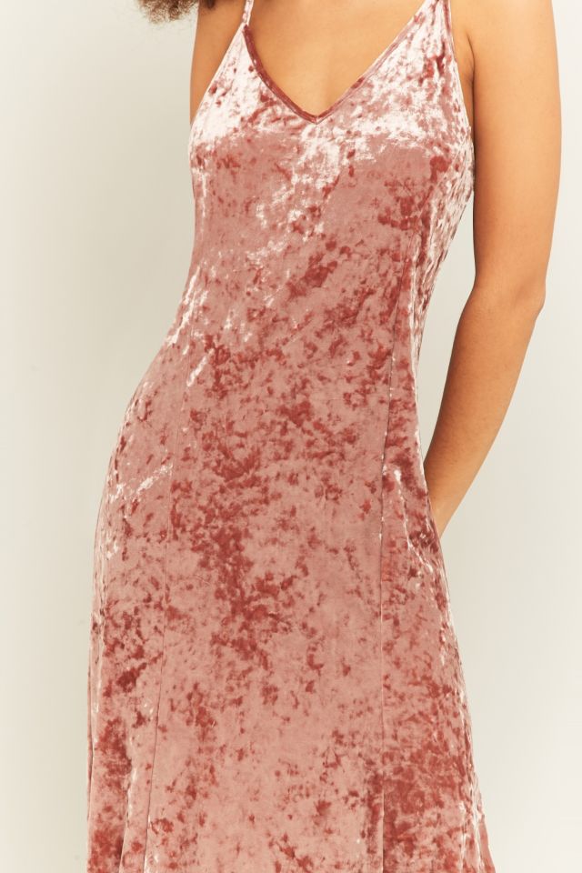 Urban outfitters hotsell pink velvet dress