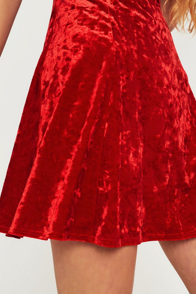 Pins & Needles Velvet Strappy Red Dress #2