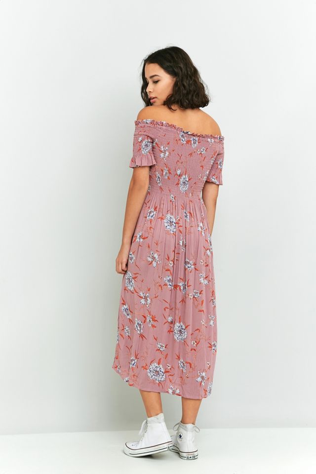 Kimchi Blue Picnic Floral Off-The-Shoulder Midi Dress #3