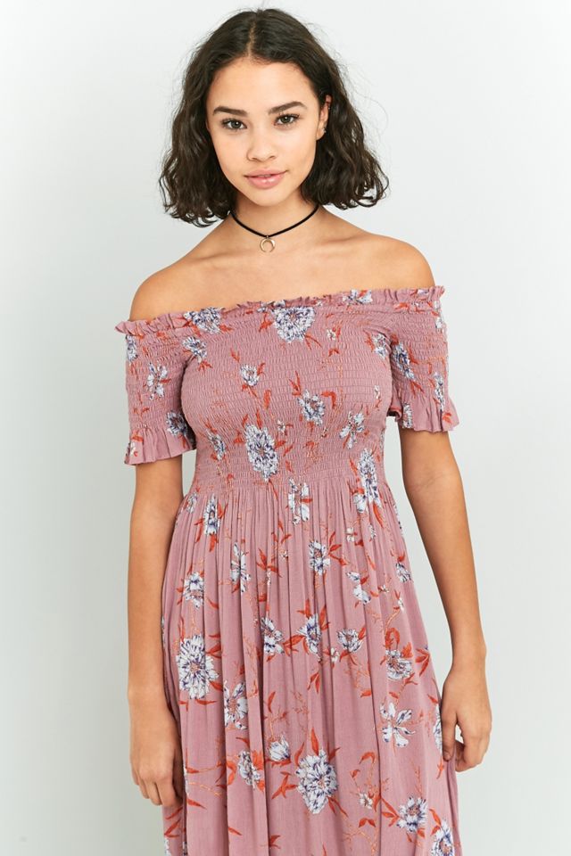 Kimchi Blue Picnic Floral Off-The-Shoulder Midi Dress #4