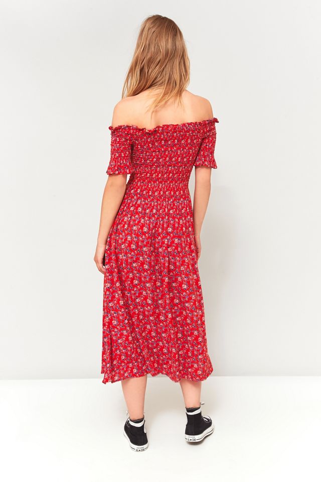 Kimchi Blue Picnic Floral Off-The-Shoulder Midi Dress #3