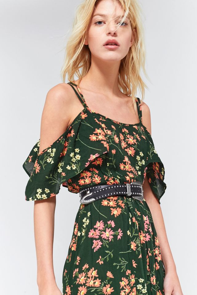 Pins & Needles Cold Shoulder Flutter Sleeve Midi Dress #2
