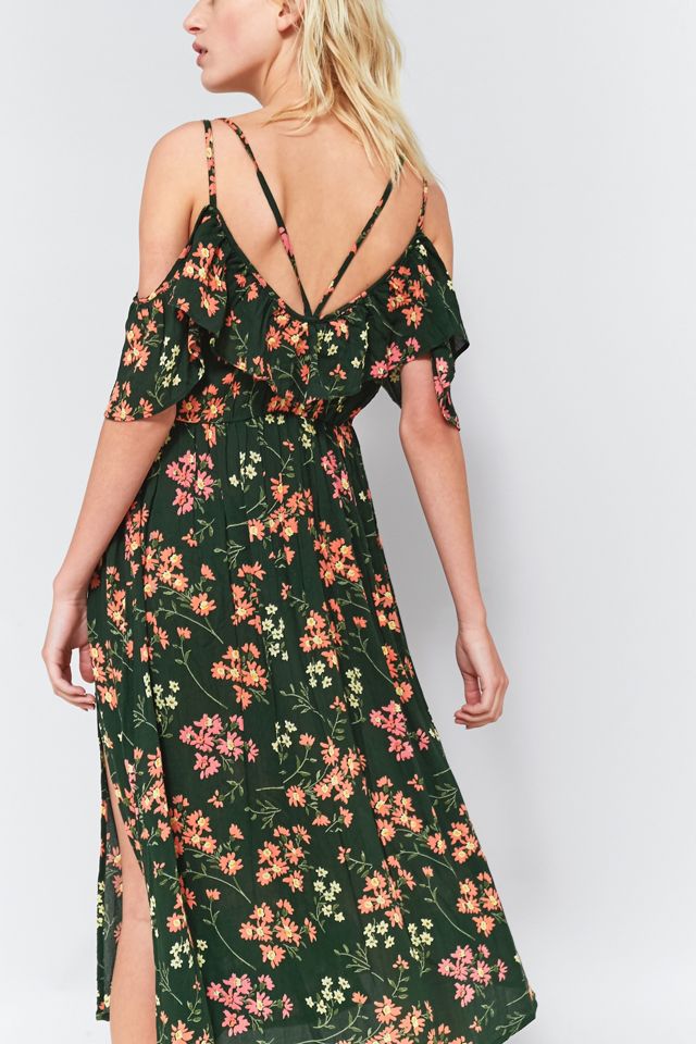 Pins & Needles Cold Shoulder Flutter Sleeve Midi Dress #3