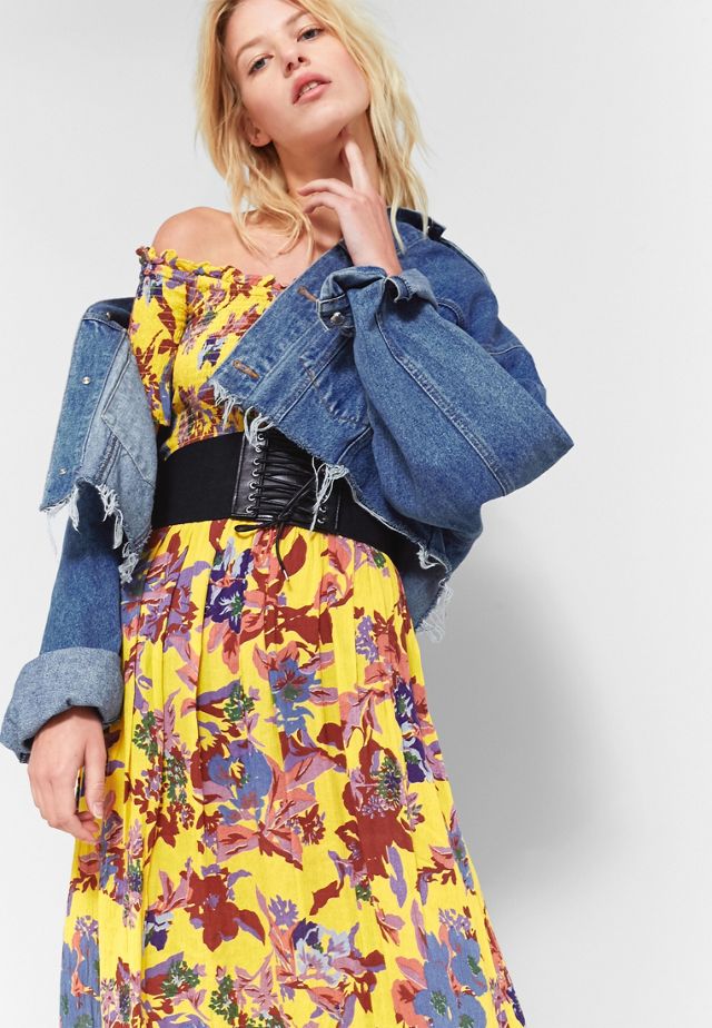 Pins & Needles - Robe midi à épaules dénudées et imprimé floral #1