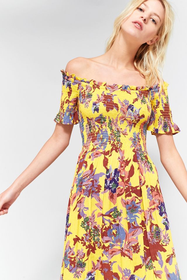 Pins & Needles - Robe midi à épaules dénudées et imprimé floral #4