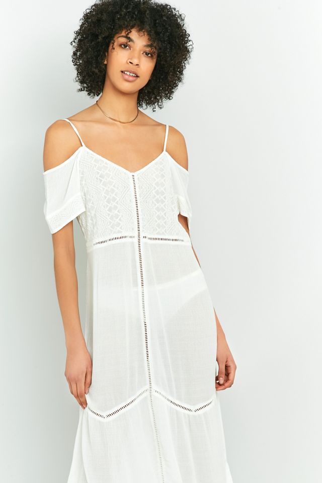 Pins & Needles Broderie Anglaise Cold-Shoulder Midi Dress #2