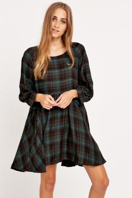 urban outfitters green gingham dress