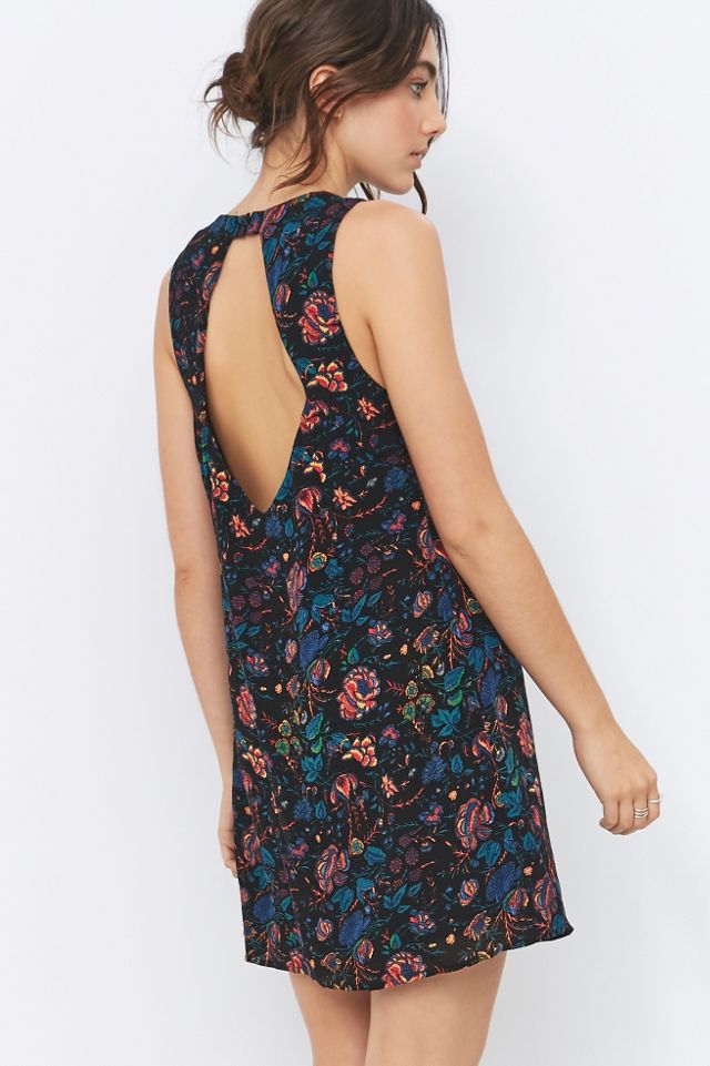 Staring At Stars - Robe dos nu Guinevere noire à fleurs #1