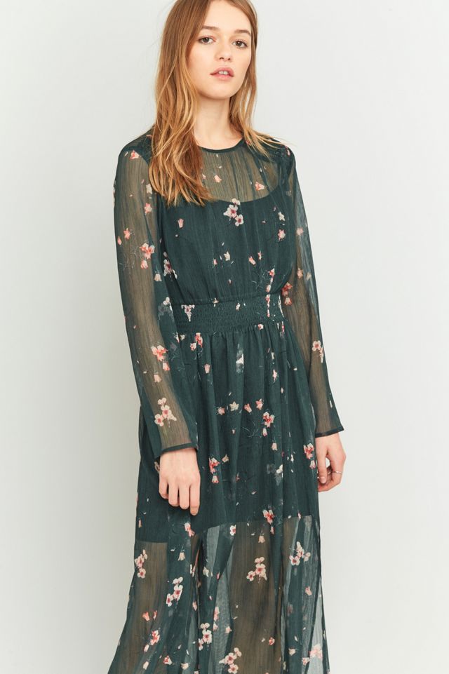 Spille & Aghi Cravatta Indietro Maxi Abito Floreale #1