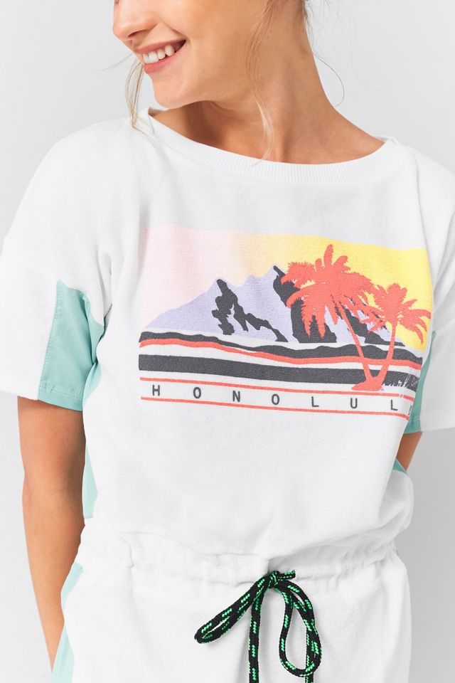 BDG Hawaii ‘80s Terry Drawstring Waist Dress #4