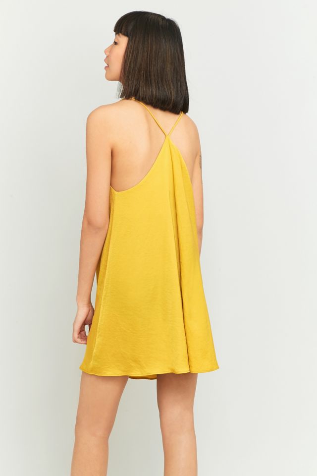 Pins & Needles Hammered Satin Slip Dress #1