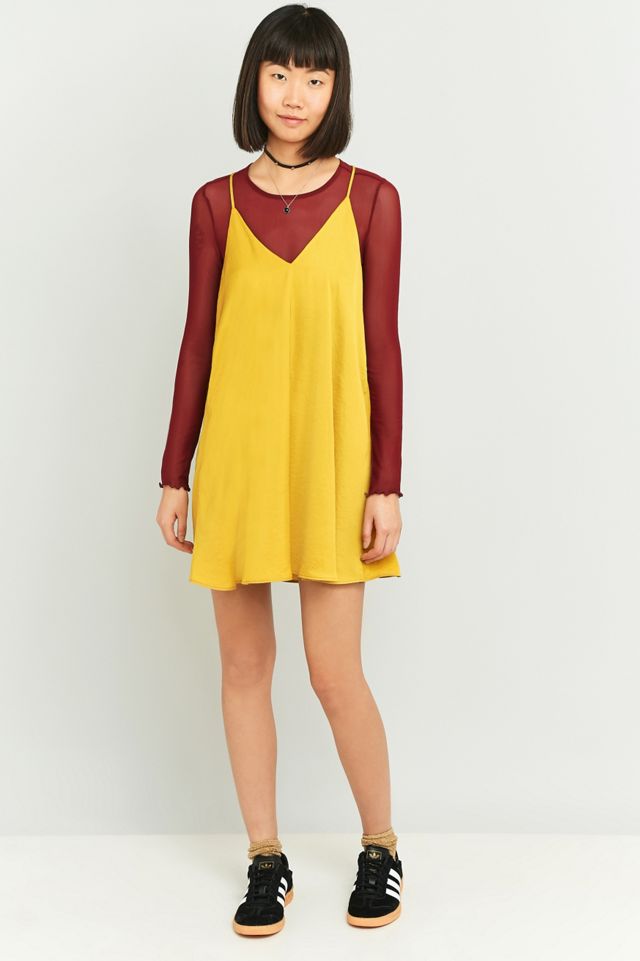 Pins & Needles Hammered Satin Slip Dress #5