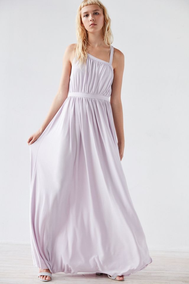 Kimchi Blue Coralina Cupro Asymmetrical Maxi Dress