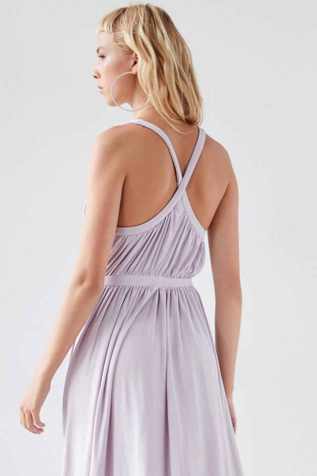 Kimchi Blue Coralina Cupro Asymmetrical Maxi Dress #1