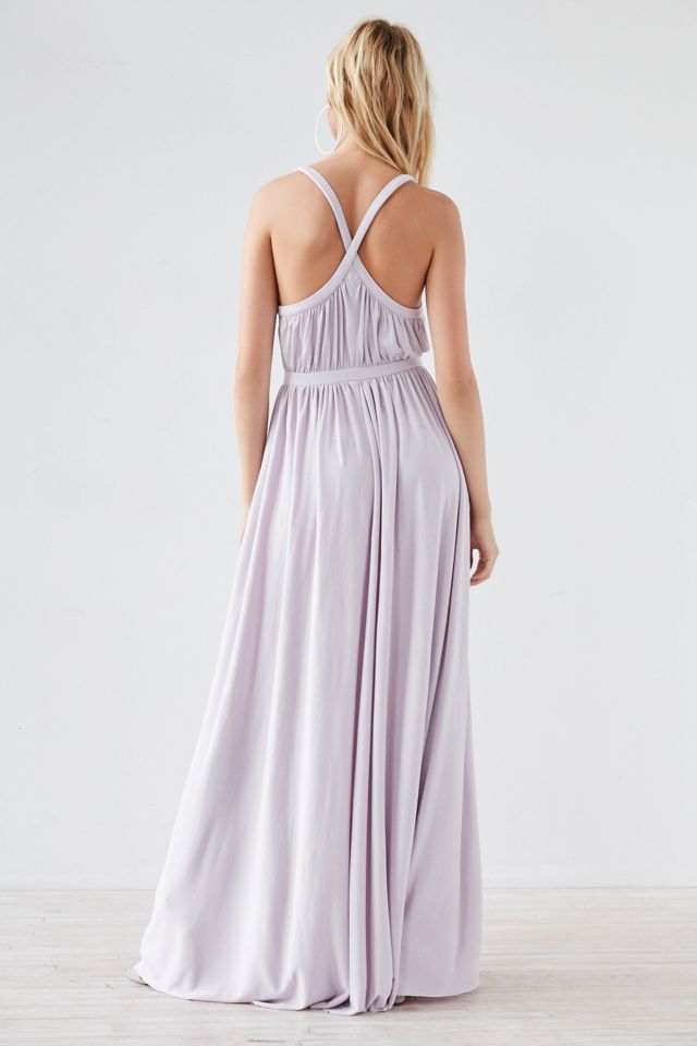 Kimchi Blue Coralina Cupro Asymmetrical Maxi Dress #3