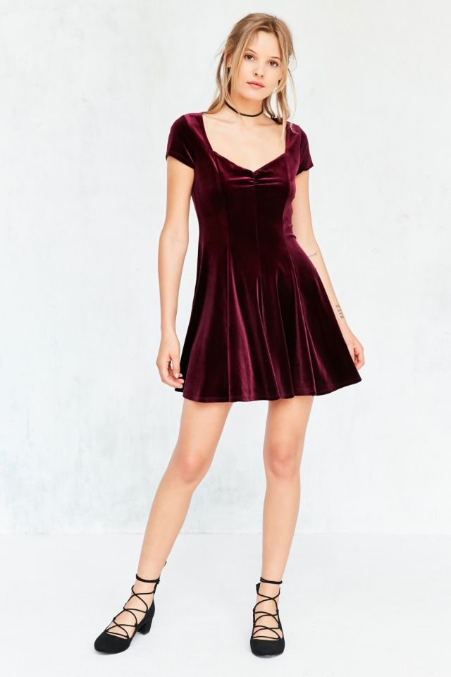 Urban outfitters blue velvet on sale dress