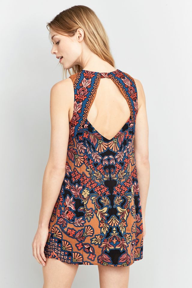 Ecote - Robe Guinevere dos nu imprimé floral noire #3