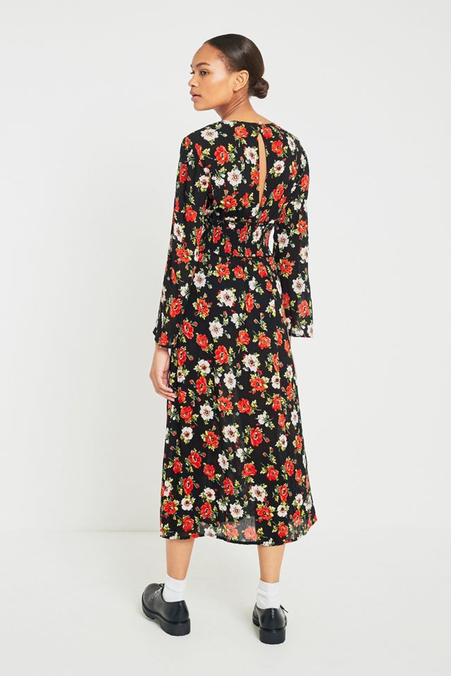 Kimchi Blue Floral Shirred Midi Dress #3