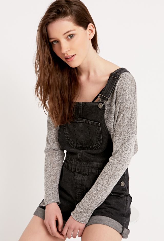 Black dungaree hot sale playsuit